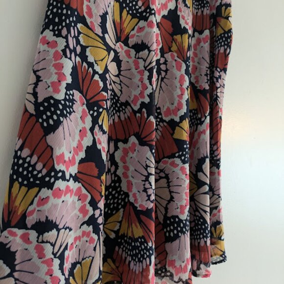 Boden Pink and Yellow A-Line Skirt - Picture 6 of 10